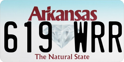 AR license plate 619WRR
