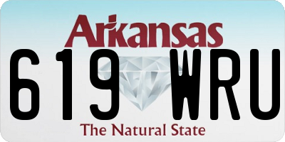 AR license plate 619WRU