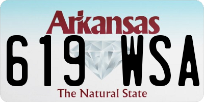 AR license plate 619WSA