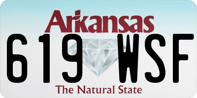 AR license plate 619WSF