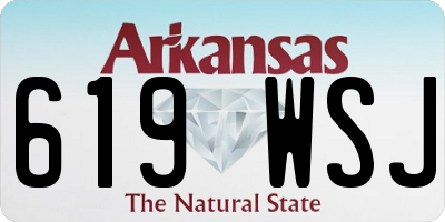 AR license plate 619WSJ