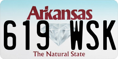 AR license plate 619WSK