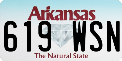 AR license plate 619WSN