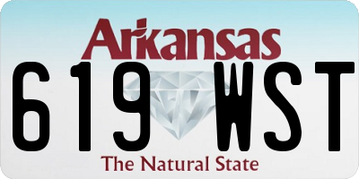 AR license plate 619WST