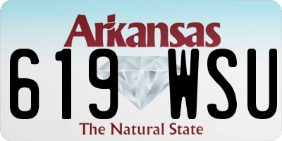 AR license plate 619WSU