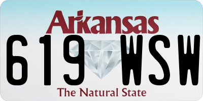 AR license plate 619WSW