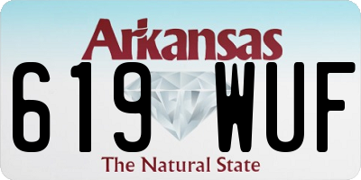 AR license plate 619WUF