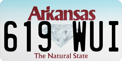 AR license plate 619WUI