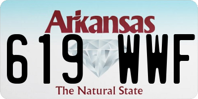 AR license plate 619WWF