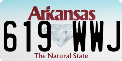 AR license plate 619WWJ