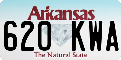 AR license plate 620KWA