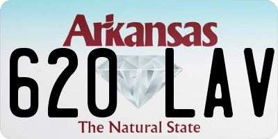 AR license plate 620LAV