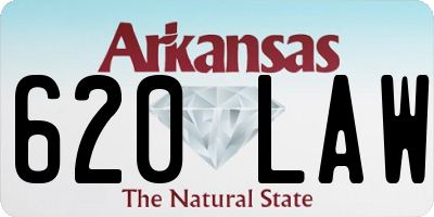 AR license plate 620LAW