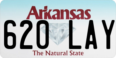 AR license plate 620LAY