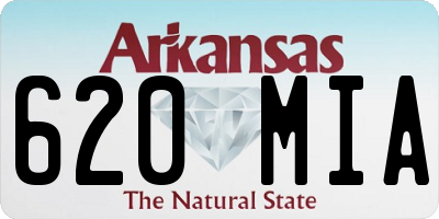 AR license plate 620MIA
