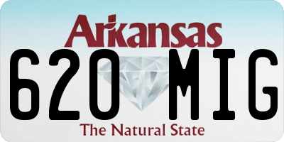 AR license plate 620MIG
