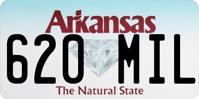 AR license plate 620MIL