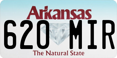 AR license plate 620MIR