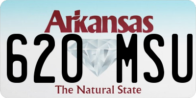 AR license plate 620MSU