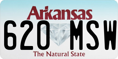AR license plate 620MSW