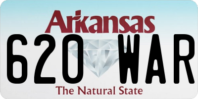 AR license plate 620WAR