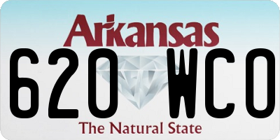 AR license plate 620WCO