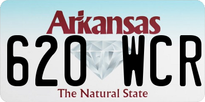 AR license plate 620WCR