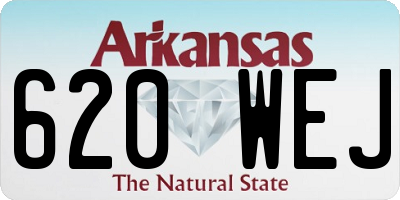 AR license plate 620WEJ