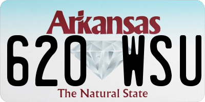 AR license plate 620WSU