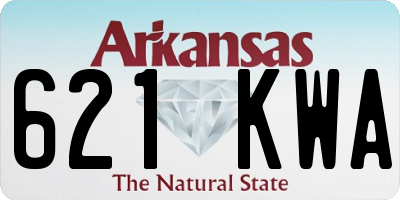 AR license plate 621KWA