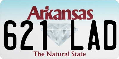 AR license plate 621LAD