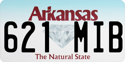 AR license plate 621MIB