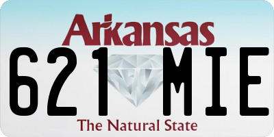 AR license plate 621MIE