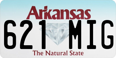 AR license plate 621MIG