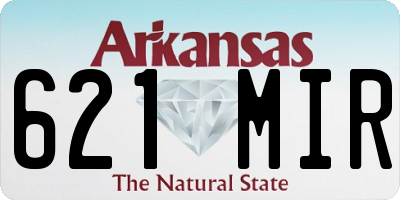 AR license plate 621MIR