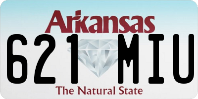 AR license plate 621MIU