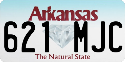 AR license plate 621MJC