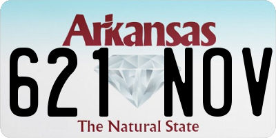AR license plate 621NOV