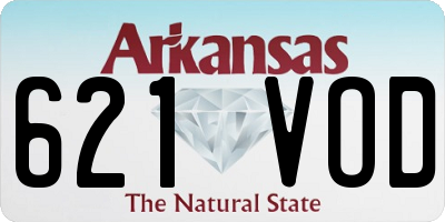 AR license plate 621VOD