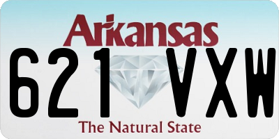 AR license plate 621VXW
