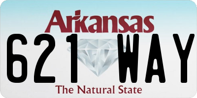 AR license plate 621WAY