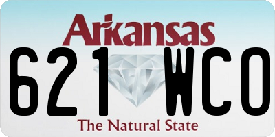 AR license plate 621WCO