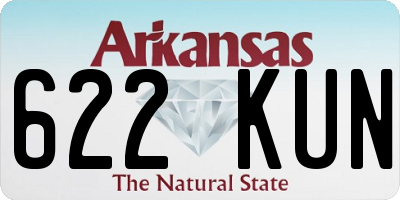 AR license plate 622KUN