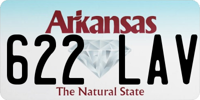 AR license plate 622LAV