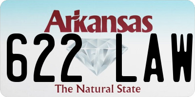 AR license plate 622LAW