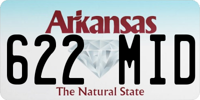 AR license plate 622MID