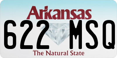 AR license plate 622MSQ