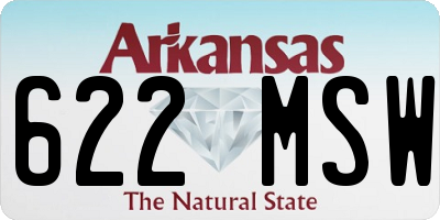 AR license plate 622MSW