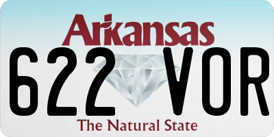 AR license plate 622VOR
