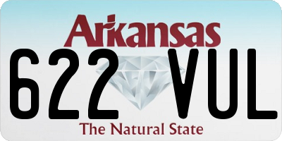 AR license plate 622VUL